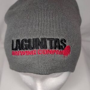 Adult Unisex Lagunitas Brewing Company Embroidered Beanie Hat Gray